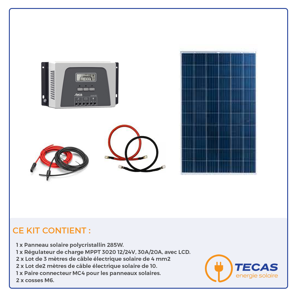 Kit solaire Camping Car MPPT | 12-24V | 100Wc